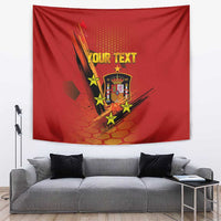 Personalised Spain Football 2024 Tapestry La Roja The Fourth Time Champion European - Wonder Print Shop