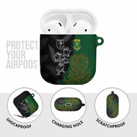 Aotearoa South Africa Rugby Freedom Cup AirPods Case Kiwi Warriors Haka with King Protea Symbol - Wonder Print Shop