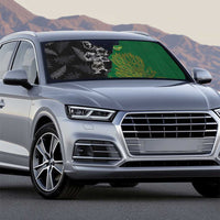 Aotearoa South Africa Rugby Freedom Cup Auto Sun Shade Kiwi Warriors Haka with King Protea Symbol - Wonder Print Shop