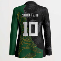 Custom Aotearoa South Africa Rugby Freedom Cup Blazer Kiwi Warriors Haka with King Protea Symbol - Wonder Print Shop