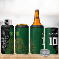Custom Aotearoa South Africa Rugby Freedom Cup 4 in 1 Can Cooler Tumbler Kiwi Warriors Haka with King Protea Symbol - Wonder Print Shop