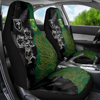 Aotearoa South Africa Rugby Freedom Cup Car Seat Cover Kiwi Warriors Haka with King Protea Symbol - Wonder Print Shop