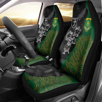 Aotearoa South Africa Rugby Freedom Cup Car Seat Cover Kiwi Warriors Haka with King Protea Symbol - Wonder Print Shop