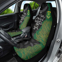 Aotearoa South Africa Rugby Freedom Cup Car Seat Cover Kiwi Warriors Haka with King Protea Symbol - Wonder Print Shop