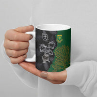 Custom Aotearoa South Africa Rugby Freedom Cup Ceramic Mug Kiwi Warriors Haka with King Protea Symbol - Wonder Print Shop