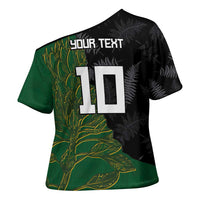 Custom Aotearoa South Africa Rugby Freedom Cup Cross Shoulder Shirt Kiwi Warriors Haka with King Protea Symbol - Wonder Print Shop