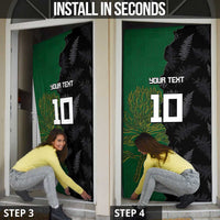 Custom Aotearoa South Africa Rugby Freedom Cup Door Cover Kiwi Warriors Haka with King Protea Symbol - Wonder Print Shop
