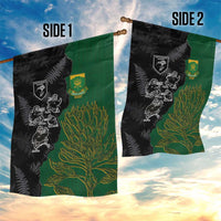 Aotearoa South Africa Rugby Freedom Cup Garden Flag Kiwi Warriors Haka with King Protea Symbol - Wonder Print Shop