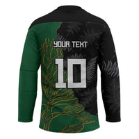 Custom Aotearoa South Africa Rugby Freedom Cup Hockey Jersey Kiwi Warriors Haka with King Protea Symbol - Wonder Print Shop