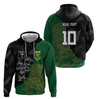 Custom Aotearoa South Africa Rugby Freedom Cup Hoodie Kiwi Warriors Haka with King Protea Symbol - Wonder Print Shop