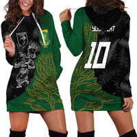 Custom Aotearoa South Africa Rugby Freedom Cup Hoodie Dress Kiwi Warriors Haka with King Protea Symbol - Wonder Print Shop