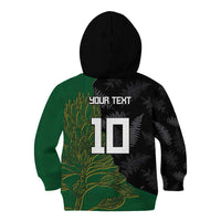 Custom Aotearoa South Africa Rugby Freedom Cup Kid Hoodie Kiwi Warriors Haka with King Protea Symbol - Wonder Print Shop