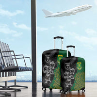 Aotearoa South Africa Rugby Freedom Cup Luggage Cover Kiwi Warriors Haka with King Protea Symbol - Wonder Print Shop