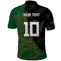 Custom Aotearoa South Africa Rugby Freedom Cup Polo Shirt Kiwi Warriors Haka with King Protea Symbol - Wonder Print Shop