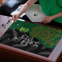 Aotearoa South Africa Rugby Freedom Cup Puzzle Kiwi Warriors Haka with King Protea Symbol - Wonder Print Shop