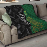 Aotearoa South Africa Rugby Freedom Cup Quilt Kiwi Warriors Haka with King Protea Symbol - Wonder Print Shop