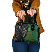 Aotearoa South Africa Rugby Freedom Cup Shoulder Handbag Kiwi Warriors Haka with King Protea Symbol - Wonder Print Shop