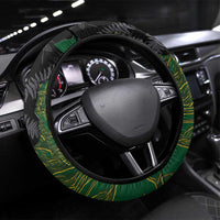 Aotearoa South Africa Rugby Freedom Cup Steering Wheel Cover Kiwi Warriors Haka with King Protea Symbol - Wonder Print Shop
