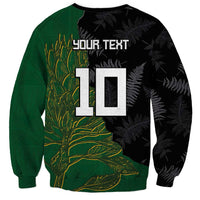 Custom Aotearoa South Africa Rugby Freedom Cup Sweatshirt Kiwi Warriors Haka with King Protea Symbol - Wonder Print Shop