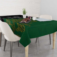 Aotearoa South Africa Rugby Freedom Cup Tablecloth Kiwi Warriors Haka with King Protea Symbol - Wonder Print Shop