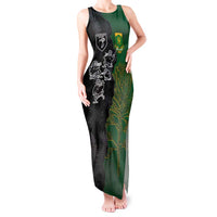 Custom Aotearoa South Africa Rugby Freedom Cup Tank Maxi Dress Kiwi Warriors Haka with King Protea Symbol - Wonder Print Shop
