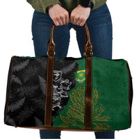 Aotearoa South Africa Rugby Freedom Cup Travel Bag Kiwi Warriors Haka with King Protea Symbol - Wonder Print Shop