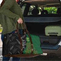 Aotearoa South Africa Rugby Freedom Cup Travel Bag Kiwi Warriors Haka with King Protea Symbol - Wonder Print Shop