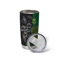 Custom Aotearoa South Africa Rugby Freedom Cup Tumbler Cup Kiwi Warriors Haka with King Protea Symbol - Wonder Print Shop