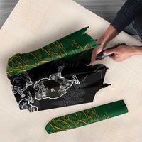 Aotearoa South Africa Rugby Freedom Cup Umbrella Kiwi Warriors Haka with King Protea Symbol - Wonder Print Shop