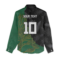 Custom Aotearoa South Africa Rugby Freedom Cup Women Casual Shirt Kiwi Warriors Haka with King Protea Symbol - Wonder Print Shop