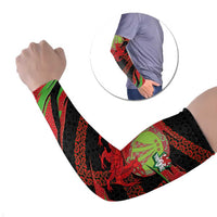 Welsh Celtic-Awen Arm Sleeves Wales Y Ddraig Goch with Celtic Knot Sporty - Wonder Print Shop