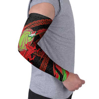 Welsh Celtic-Awen Arm Sleeves Wales Y Ddraig Goch with Celtic Knot Sporty - Wonder Print Shop