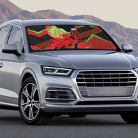 Welsh Celtic-Awen Auto Sun Shade Wales Y Ddraig Goch with Celtic Knot Sporty - Wonder Print Shop