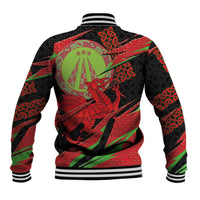 Welsh Celtic-Awen Baseball Jacket Wales Y Ddraig Goch with Celtic Knot Sporty - Wonder Print Shop