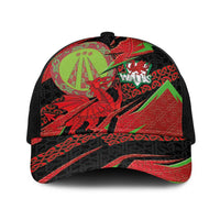 Welsh Celtic-Awen Baseball Net Cap Wales Y Ddraig Goch with Celtic Knot Sporty - Wonder Print Shop