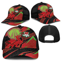 Welsh Celtic-Awen Baseball Net Cap Wales Y Ddraig Goch with Celtic Knot Sporty - Wonder Print Shop