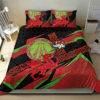 Welsh Celtic-Awen Bedding Set Wales Y Ddraig Goch with Celtic Knot Sporty - Wonder Print Shop