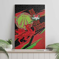 Welsh Celtic-Awen Canvas Wall Art Wales Y Ddraig Goch with Celtic Knot Sporty - Wonder Print Shop