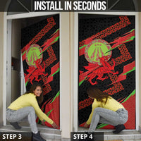 Welsh Celtic-Awen Door Cover Wales Y Ddraig Goch with Celtic Knot Sporty - Wonder Print Shop