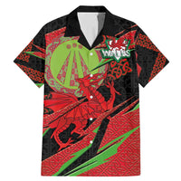 Welsh Celtic-Awen Family Matching Mermaid Dress and Hawaiian Shirt Wales Y Ddraig Goch with Celtic Knot Sporty - Wonder Print Shop