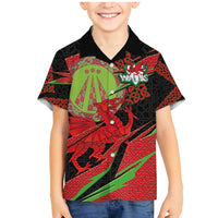 Welsh Celtic-Awen Family Matching Mermaid Dress and Hawaiian Shirt Wales Y Ddraig Goch with Celtic Knot Sporty - Wonder Print Shop