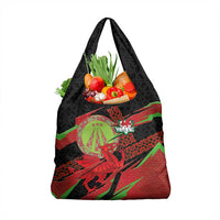 Welsh Celtic-Awen Grocery Bag Wales Y Ddraig Goch with Celtic Knot Sporty - Wonder Print Shop
