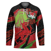 Welsh Celtic-Awen Hockey Jersey Wales Y Ddraig Goch with Celtic Knot Sporty - Wonder Print Shop