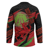 Welsh Celtic-Awen Hockey Jersey Wales Y Ddraig Goch with Celtic Knot Sporty - Wonder Print Shop