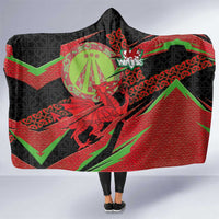 Welsh Celtic-Awen Hooded Blanket Wales Y Ddraig Goch with Celtic Knot Sporty - Wonder Print Shop