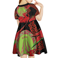 Welsh Celtic-Awen Kid Short Sleeve Dress Wales Y Ddraig Goch with Celtic Knot Sporty - Wonder Print Shop