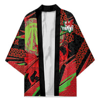 Welsh Celtic-Awen Kimono Wales Y Ddraig Goch with Celtic Knot Sporty - Wonder Print Shop