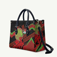 Welsh Celtic-Awen Leather Bag Wales Y Ddraig Goch with Celtic Knot Sporty - Wonder Print Shop