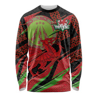 Welsh Celtic-Awen Long Sleeve Shirt Wales Y Ddraig Goch with Celtic Knot Sporty - Wonder Print Shop
