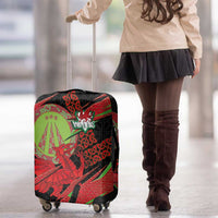 Welsh Celtic-Awen Luggage Cover Wales Y Ddraig Goch with Celtic Knot Sporty - Wonder Print Shop